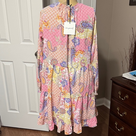 Floral Pink and Purple Dress - Picture 7 of 7